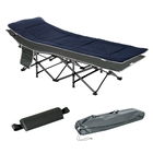 Pat pliabil de camping Outsunny, cu saltea, perna si husa de transport, 188x64.5x53cm, albastru | Aosom Romania