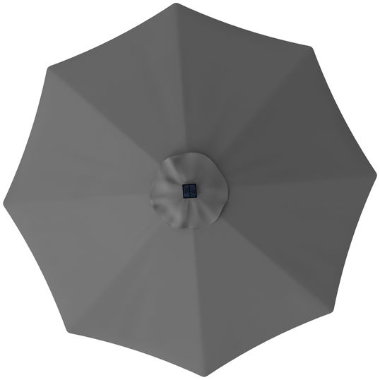 Outsunny Copertină de Rezervă pentru Umbrelă cu Ventilație în Partea Superioară, 295 cm, Gri | Aosom Romania