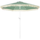 Outsunny Umbrelă de Grădină Înclinabilă cu Franjuri, Manivelă şi Tijă în 2 Secţiuni, Ø2.65x2.45 m, Verde | Aosom Romania