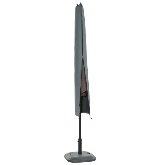 Outsunny Husă Impermeabilă pentru Umbrelă de Grădină cu Fermoar şi Şnur, 178x35/25 cm, Gri | Aosom Romania