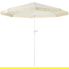 Outsunny Umbrelă de Grădină Înclinabilă cu Franjuri, Manivelă şi Tijă în 2 Secţiuni, Ø2.65x2.45 m, Alb | Aosom Romania