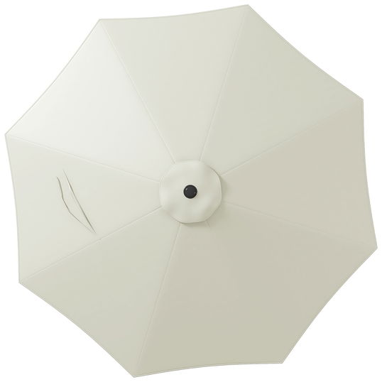 Outsunny Copertină de Rezervă pentru Umbrelă cu Priză de Aer, Rezistentă la UV și Apă, Ø295 cm, Alb Crem | Aosom Romania