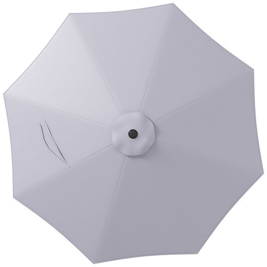 Outsunny Copertină de Rezervă pentru Umbrelă cu Priză de Aer, Rezistentă la UV și Apă, Ø295 cm, Gri | Aosom Romania