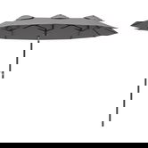 Outsunny Umbrelă de Grădină Dublă Înclinabilă la 45° cu Manivelă si 3 Orificii de Ventilație, 295x152x222 cm, Gri | Aosom Romania