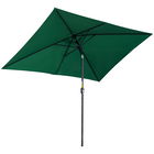 Outsunny Umbrelă de Grădină Înclinabilă cu Manivelă și 6 Spiţe, 2x3 m, Verde | Aosom Romania