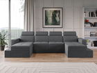 Coltar U Extensibil Paloma plusat aspect lana gri