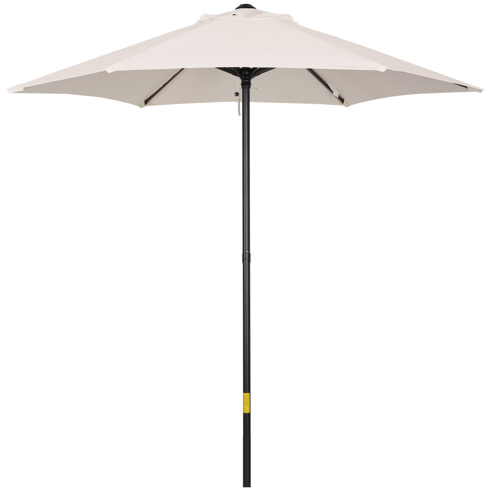 Outsunny Umbrelă de Grădină Înclinabilă cu Orificii de Ventilație și 6 Spițe din Aluminiu, 2x2 m, Alb Crem | Aosom Romania