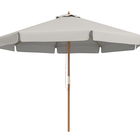 Outsunny Umbrelă de Grădină cu Corzi, Deschidere Reglabilă și Orificii de Ventilație, Ø325x250 cm, Gri | Aosom Romania