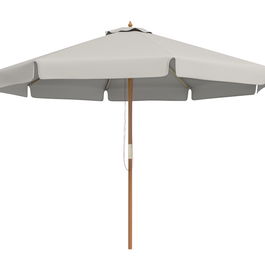 Outsunny Umbrelă de Grădină cu Corzi, Deschidere Reglabilă și Orificii de Ventilație, Ø325x250 cm, Gri | Aosom Romania