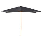 Outsunny Umbrelă de Grădină cu Frânghie și Orificii de Ventilație, 2.95x2x2.55 m, Gri Închis | Aosom Romania