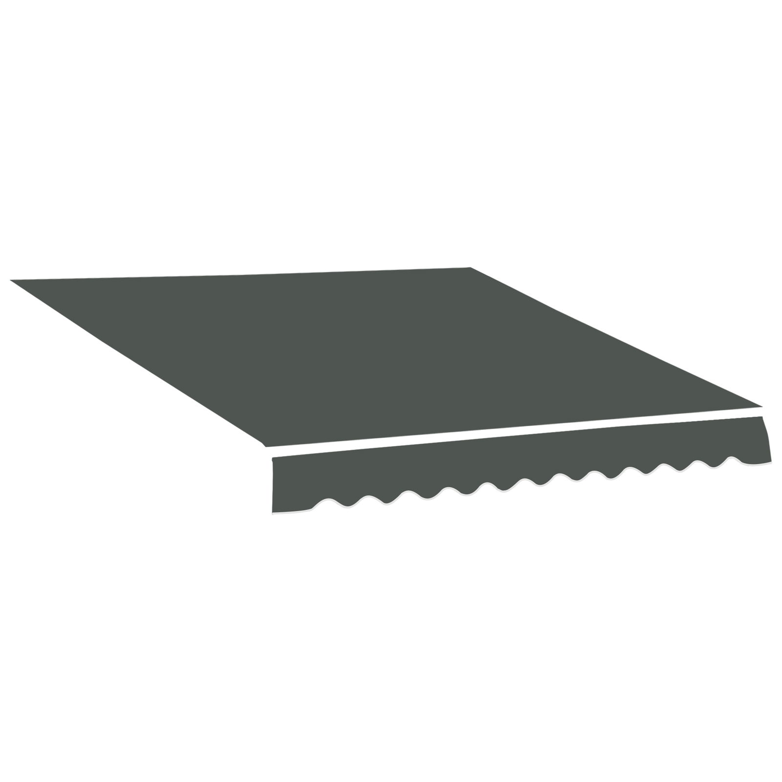 Outsunny Pânză de Înlocuire pentru Copertină Retractabilă cu Protecție UV 30+, 3,82x2,4 m, Gri | Aosom Romania