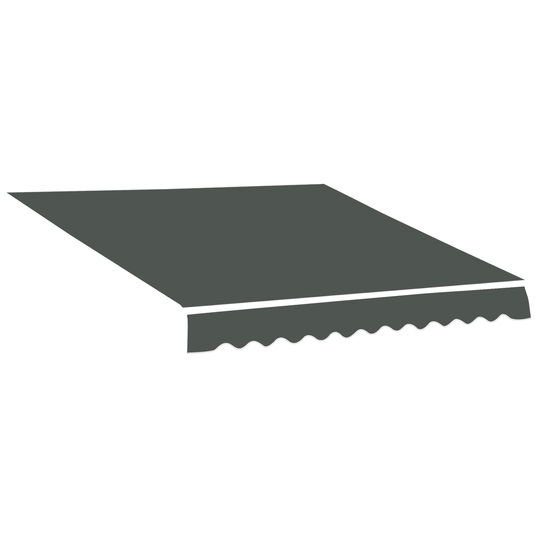 Outsunny Pânză de Înlocuire pentru Copertină Retractabilă cu Protecție UV 30+, 3,82x2,4 m, Gri | Aosom Romania