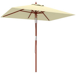 Outsunny Umbrelă de Grădină Înclinabilă cu Sistem cu Șnur și Orificiu de Ventilație, 200x150x235 cm, Bej | Aosom Romania