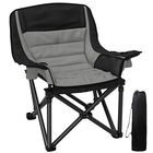 Outsunny Scaun de Camping Pliabil cu 2 Suporturi pentru Pahare și Buzunare Laterale, 99x71x103 cm, Gri | Aosom Romania