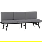 Outsunny Canapea de Grădină 3 în 1 Convertibilă și Reglabilă în 5 Poziții cu Perne, 180x63.5x68 cm, Gri | Aosom Romania