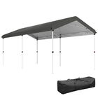 Outsunny Pavilion Pliabil Pop Up cu Înălțime Reglabilă în 3 Trepte și Geantă de Transport, 584x297.5x272 cm, Gri Închis | Aosom Romania