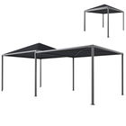 Outsunny Pavilion de Grădină Extensibil Până cu 2 Roți cu Frână, 560x295x275 cm, Gri Închis | Aosom Romania