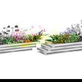 Outsunny Pat de Grădină Ridicat din Metal, Suport pentru Plante, Ierburi și Flori, Argintiu | Aosom Romania