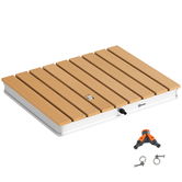 Outsunny Duș Portabil: aluminiu, 4m rezistent UV/apă, plajă/spa, 70x55 cm, Efect Lemn | Aosom Romania