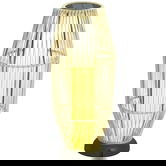 Outsunny Lampă Solară de Grădină cu Iluminare LED din Rattan, Gri | Aosom Romania