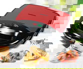 Sandwich maker Garnet, Heinner, 750W, plastic, negru/rosu
