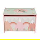 Organizator jucarii / mobilier camera copilului Pink Forest, U-grow, 60x40x37 cm, lemn, roz