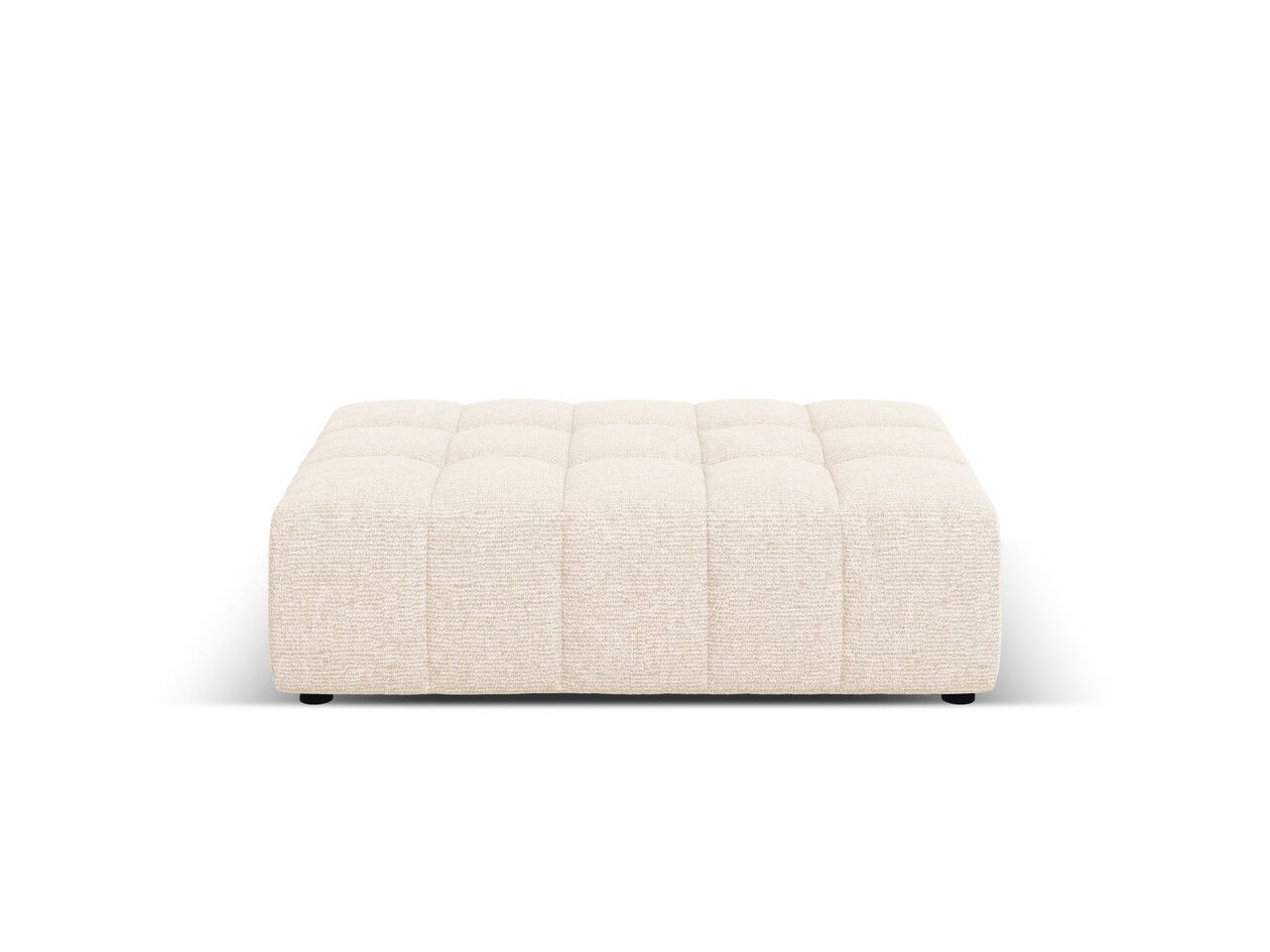 Taburet, Jennifer-140, Micadoni Home, 102x80x40 cm, tesatura chenille din poliester, bej deschis