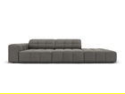 Canapea 3 locuri cotiera dreapta, Jennifer-51, Micadoni Home, 262x102x70 cm, catifea, gri deschis