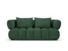 Canapea 2 locuri, Reese-192, Micadoni Home, 200x100x84 cm, catifea structurata, verde