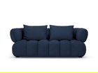 Canapea 2 locuri, Reese-192, Micadoni Home, 200x100x84 cm, catifea structurata, albastru inchis