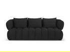 Canapea 3 locuri, Reese-192, Micadoni Home, 256x100x84 cm, catifea structurata, antracit