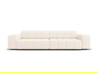 Canapea 4 locuri, Jennifer-140, Micadoni Home, 244x102x70 cm, tesatura chenille din poliester, bej deschis