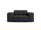 Fotoliu, Jennifer-140, Micadoni Home, 124x102x70 cm, tesatura chenille din poliester, negru