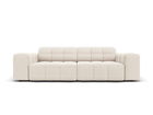 Canapea 3 locuri, Jennifer-51, Micadoni Home, 204x102x70 cm, catifea, bej deschis