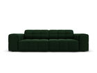 Canapea 3 locuri, Jennifer-51, Micadoni Home, 204x102x70 cm, catifea, verde bottle