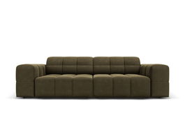 Canapea 3 locuri, Jennifer-51, Micadoni Home, 204x102x70 cm, catifea, verde