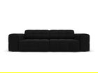Canapea 3 locuri, Jennifer-51, Micadoni Home, 204x102x70 cm, catifea, negru