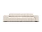 Canapea 4 locuri, Jennifer-51, Micadoni Home, 244x102x70 cm, catifea, bej deschis