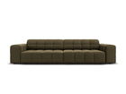 Canapea 4 locuri, Jennifer-51, Micadoni Home, 244x102x70 cm, catifea, verde