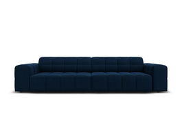 Canapea 4 locuri, Jennifer-51, Micadoni Home, 244x102x70 cm, catifea, albastru regal