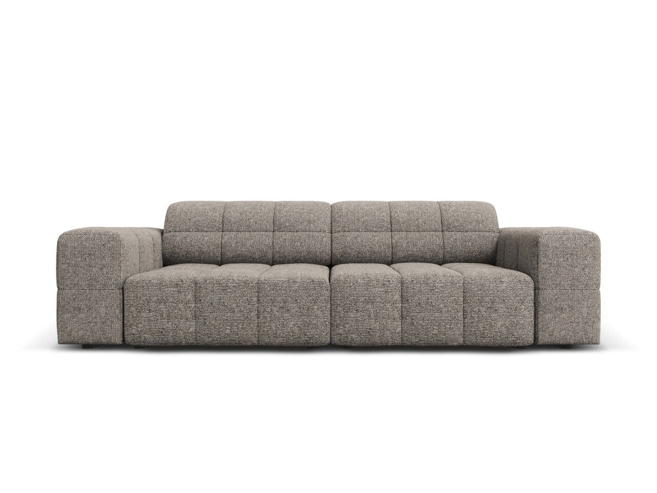Canapea 3 locuri, Jennifer-140, Micadoni Home, 204x102x70 cm, tesatura chenille din poliester, gri