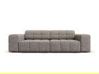 Canapea 3 locuri, Jennifer-140, Micadoni Home, 204x102x70 cm, tesatura chenille din poliester, gri