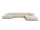 Coltar panoramic dreapta 7 locuri, Jennifer-140, Micadoni Home, 364x262x70 cm, tesatura chenille din poliester, bej