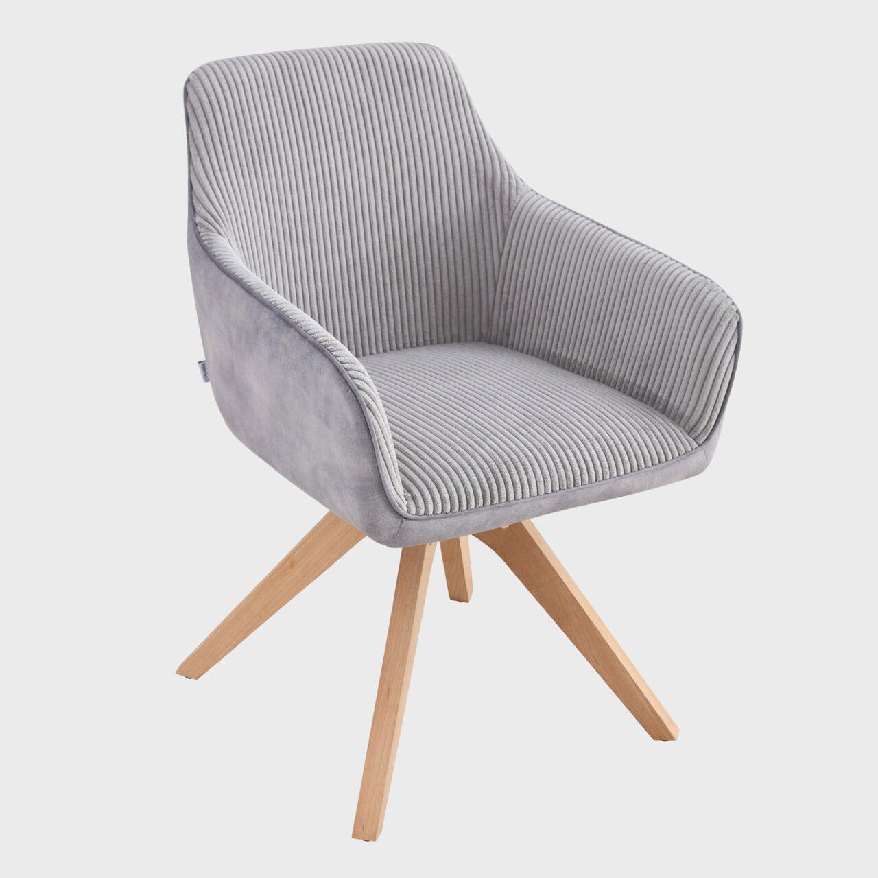 Scaun Pesa, Homla, 60x56x82 cm, poliester/lemn/poliuretan, gri
