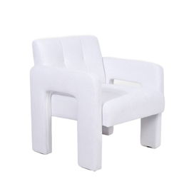 Fotoliu Pelle, Homla, 69x68x75 cm, MDF/poliester, alb