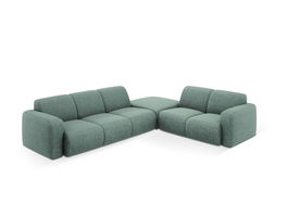 Coltar dreapta 6 locuri, Molino-140, Micadoni Home, 315x250x72 cm, tesatura chenille din poliester, petrol