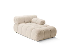 Sezlong living dreapta 1 loc, Bellis-213, Micadoni Home, 155x94x70 cm, tesatura boucle, bej deschis