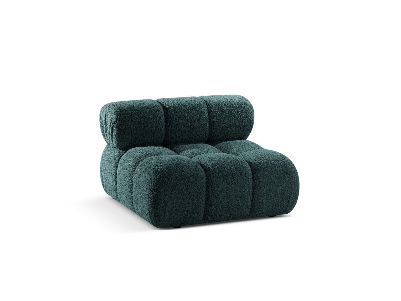 Modul pentru canapea, 1 loc, Bellis-213, Micadoni Home, 94x94x70 cm, tesatura boucle, petrol