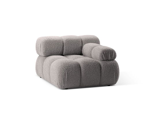 Modul dreapta pentru canapea, 1 loc, Bellis-213, Micadoni Home, 94x94x70 cm, tesatura boucle, gri deschis