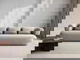 Canapea 4 locuri, Jenny-67, Micadoni Home, 226x90x73 cm, tesatura boucle, gri deschis